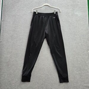 PINK Activewear Pants M Black Logo Joggers Pockets Elastic Waist